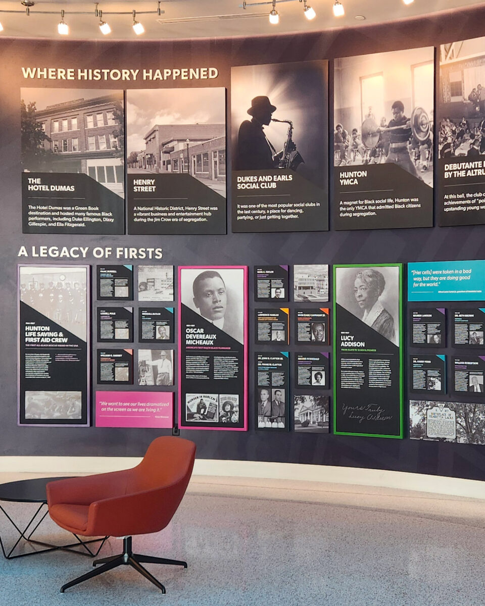 Melrose Plaza exhibits "Where history happened" and "A legacy of firsts"
