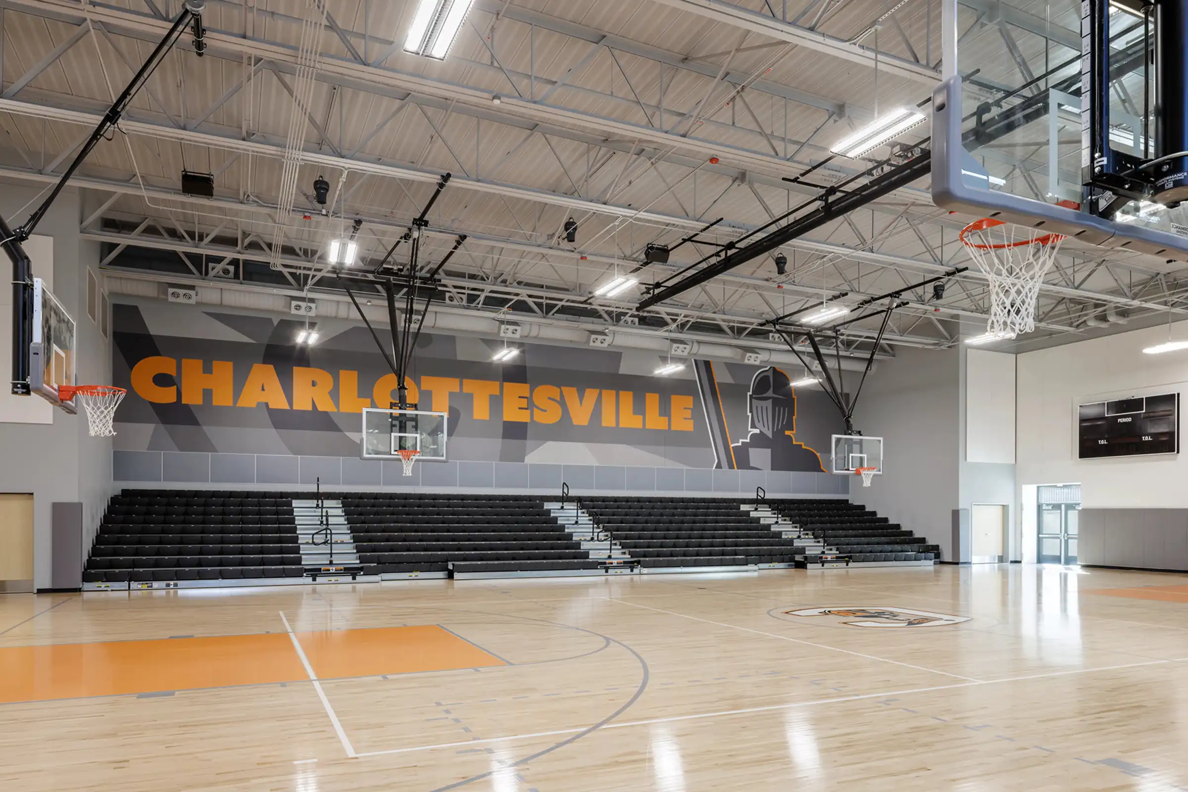 Charlottesville Middle School Gym wall graphics