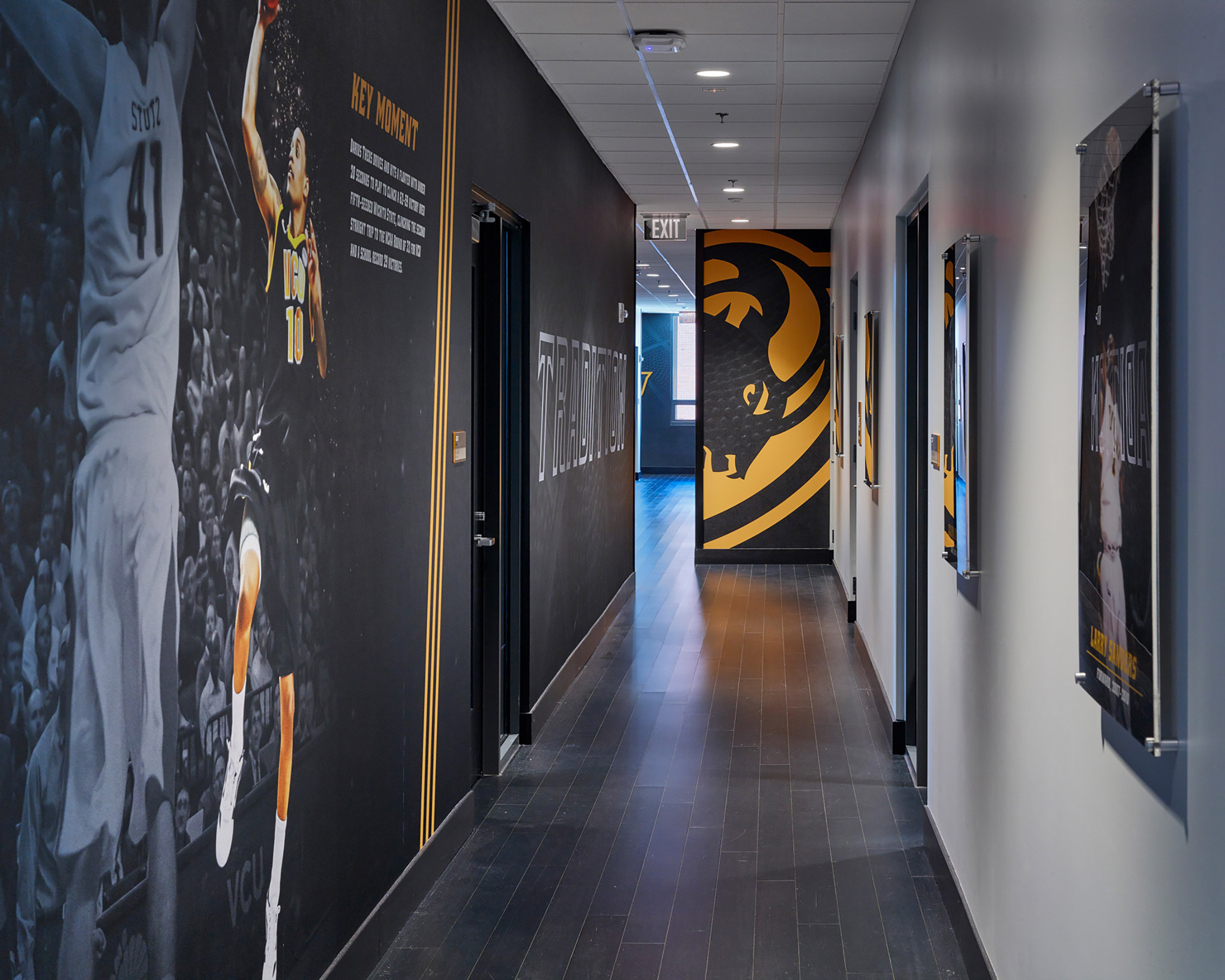 Basketball Development Center hallway graphics