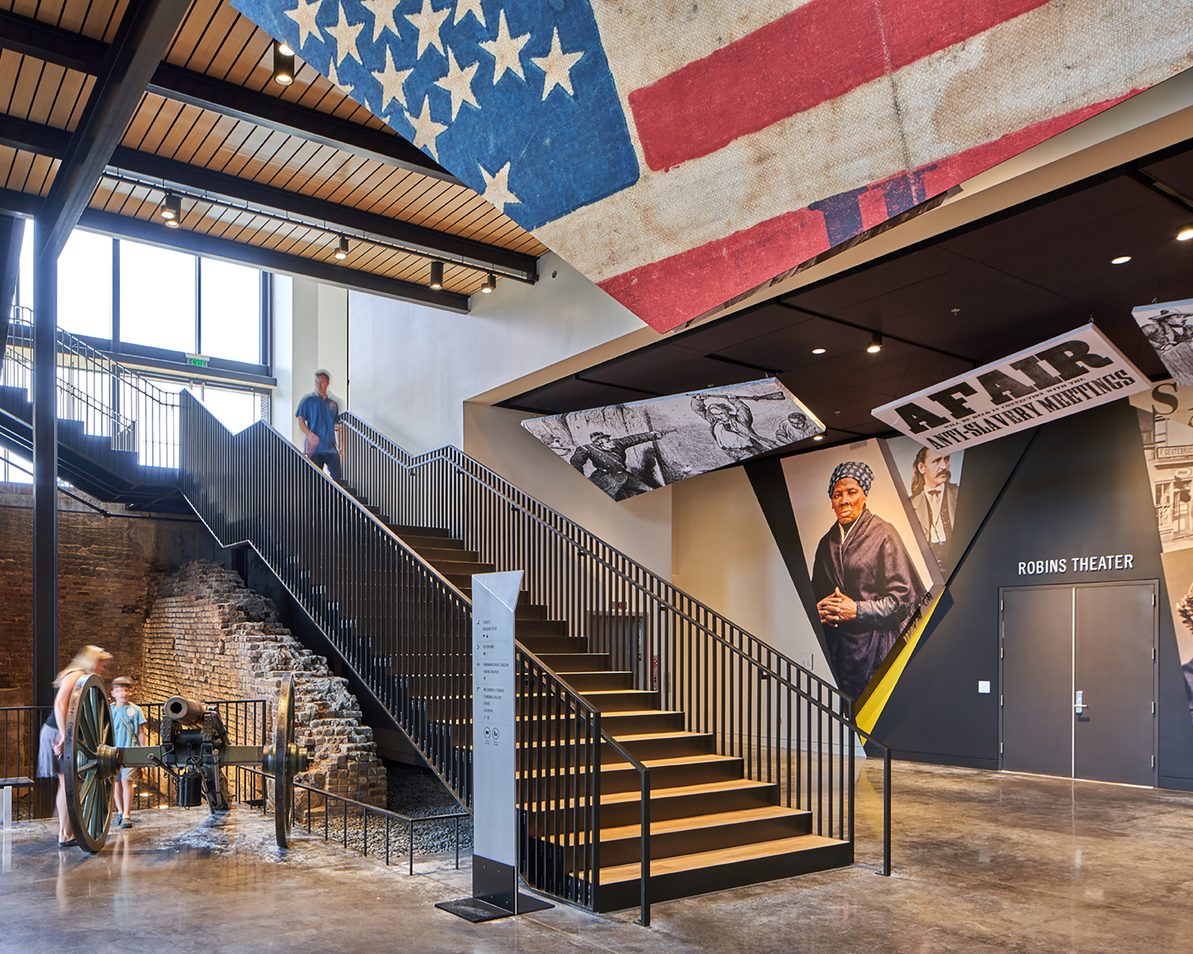 American Civil War Museum Stairs with Exhibit graphics