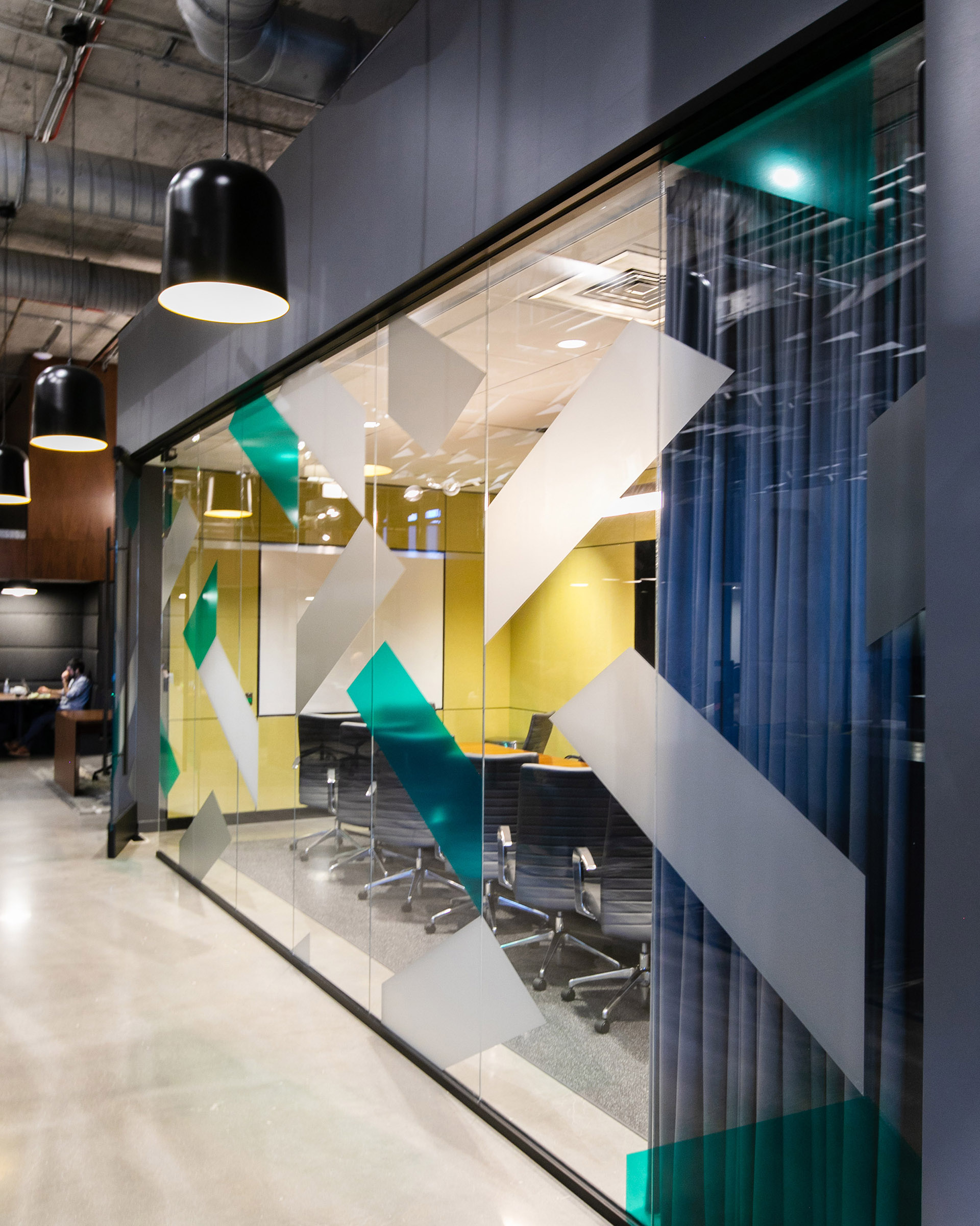 Glass wall graphics at CODE