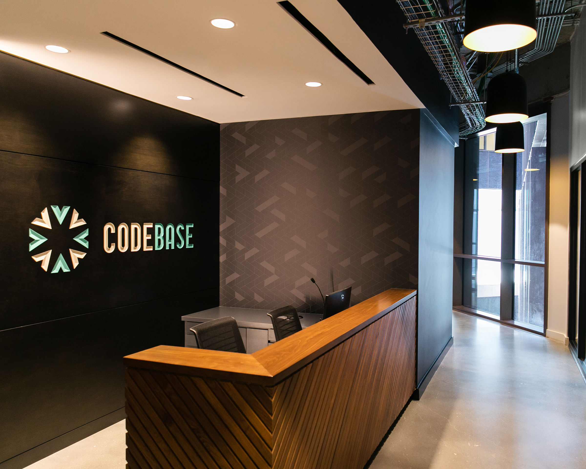 Welcome wall graphics at CODE