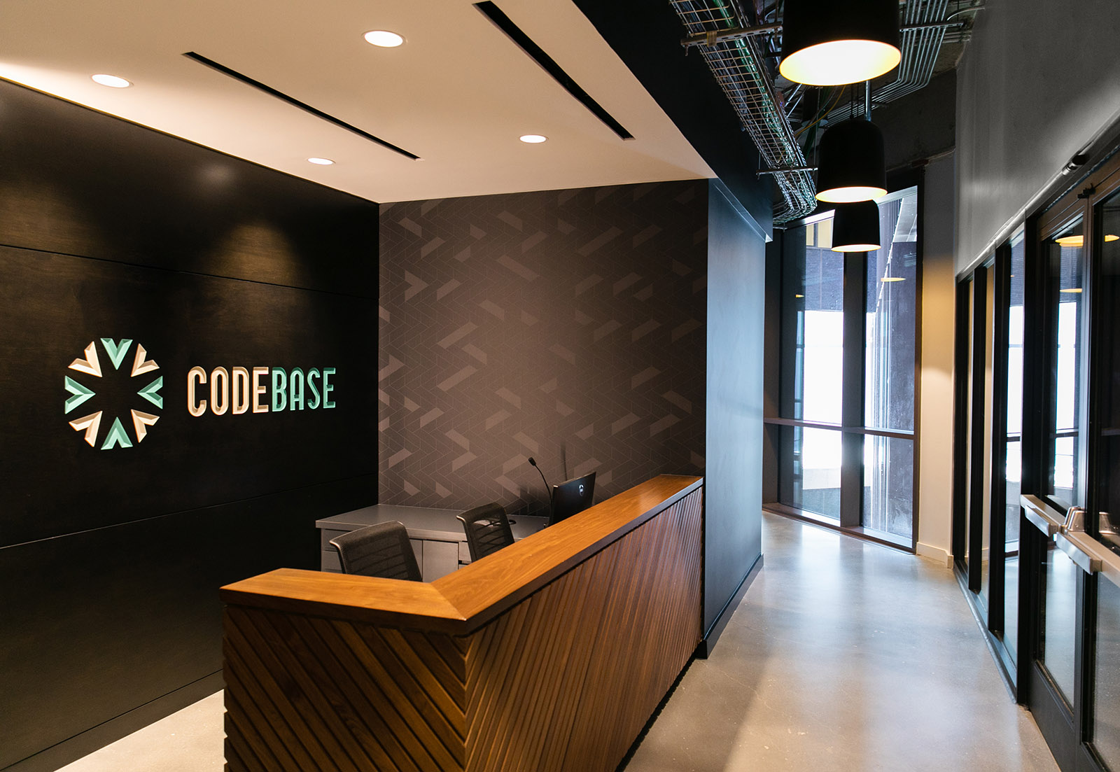 Welcome wall graphics at CODE