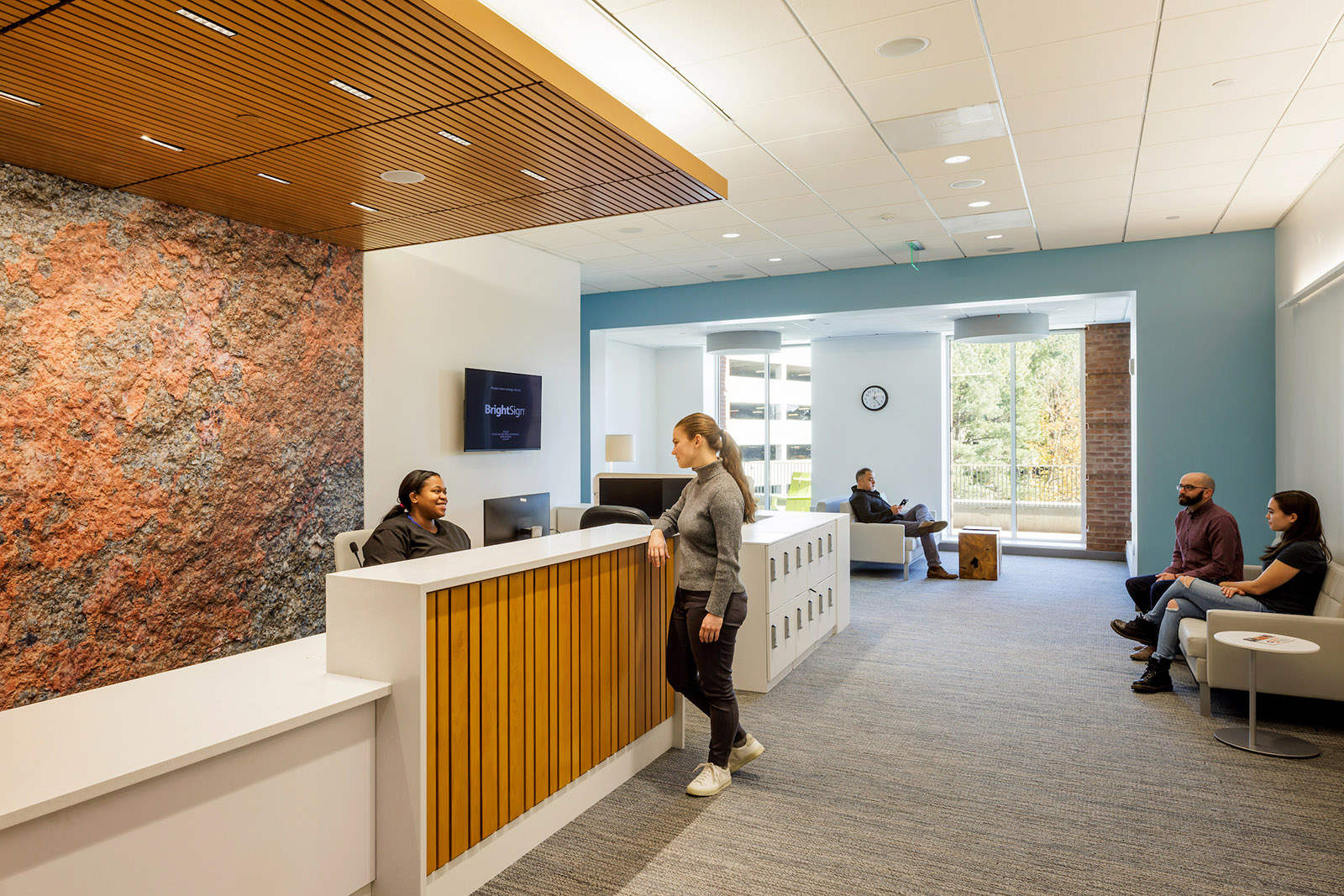 A waiting room at Student Health & Wellness Center